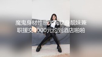 魔鬼身材性感大胸纹身靓妹兼职援交3000元约到酒店啪啪