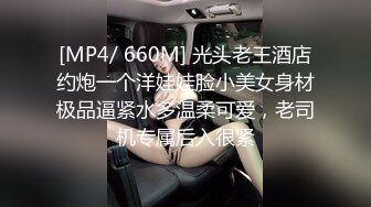 [MP4/ 660M] 光头老王酒店约炮一个洋娃娃脸小美女身材极品逼紧水多温柔可爱，老司机专属后入很紧