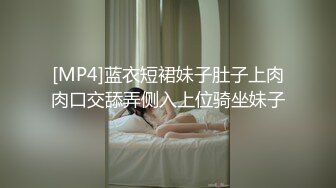 [MP4]蓝衣短裙妹子肚子上肉肉口交舔弄侧入上位骑坐妹子